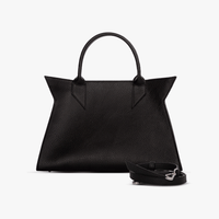 Nea Medium Nero Rough - tote bag vegana Anema texture materica - immagine 1
